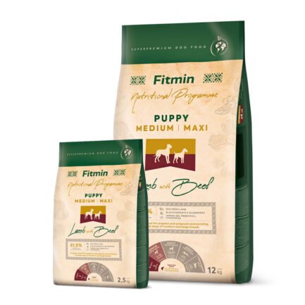 FITMIN-MEDIUM-MAXI-PUPPY-LAMB-BEEF-SAUSAS-MAISTAS-SUNIUKAMS12kg-–-kopija