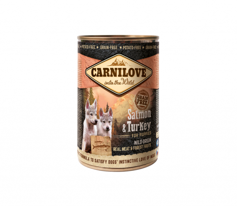 Carnilove-kons.-sunims-Wild-Meat-SalmonTurkey-for-Puppies-400g