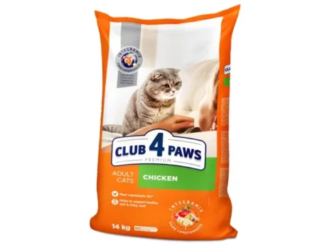 CLUB-4-PAWS-Premium-visavertis-maistas-suaugusioms-katems-su-vistiena-14-kg