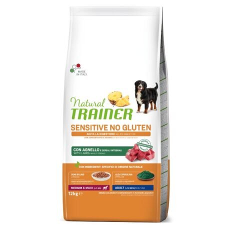 NATURAL-TRAINER-ADULT-DOG-SENSITIVE-NO-GLUTEN-M-M-LAMB-sausas-maistas-sunims-su-eriena