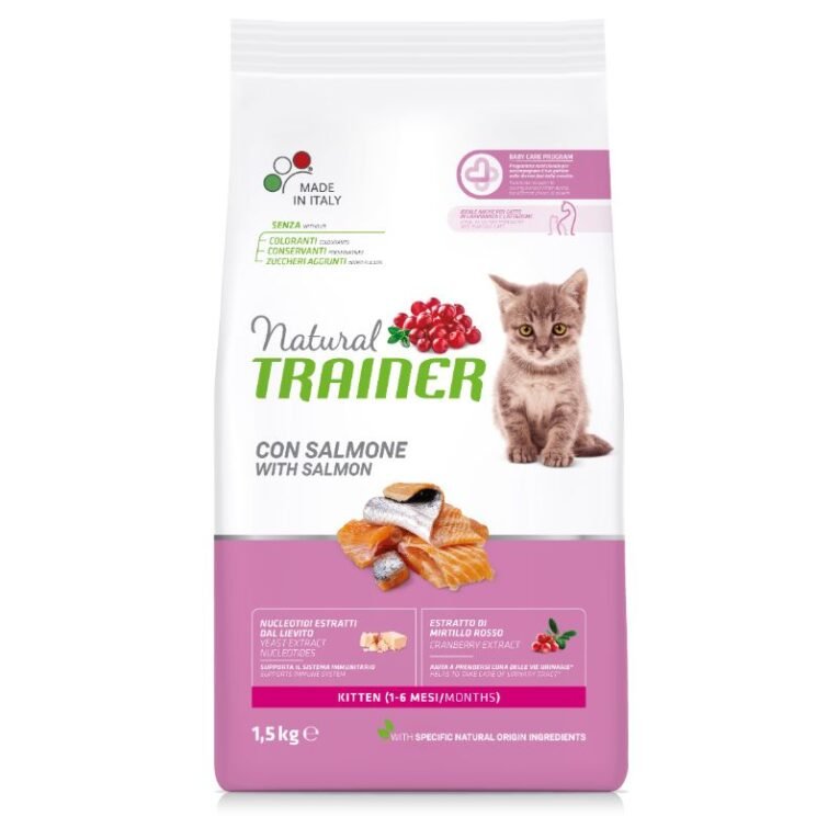 NATURAL-TRAINER-Cat-Kitten-Salmon-sausas-maistas-kaciukams-su-lasisa-1.5kg