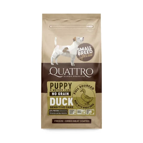 Quattro-Puppy-Mother-Care-Small-Breed-Duck-sausas-maistas-suniukams