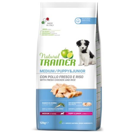 Trainer-Natural-MEDIUM-PUPPY-JUNIOR-sausas-maistas-suniukams-su-vistiena-12kg