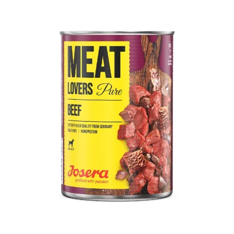 Josera-Meat-Lovers-Pure-Beef-konservai-sunims