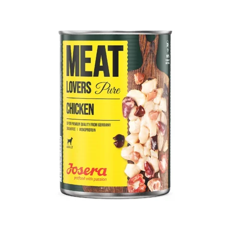 Josera-Meat-Lovers-Pure-Chicken-konservai-sunims