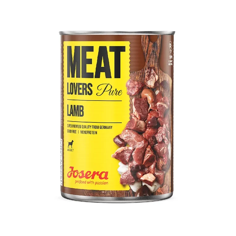 Josera-Meat-Lovers-Pure-Lamb-konservai-sunims