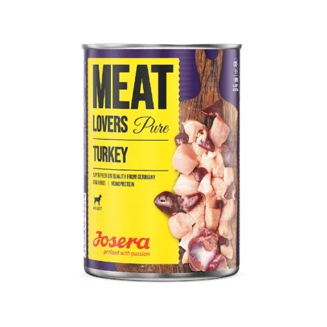 Josera-Meat-Lovers-Pure-Turkey-konservai-sunims