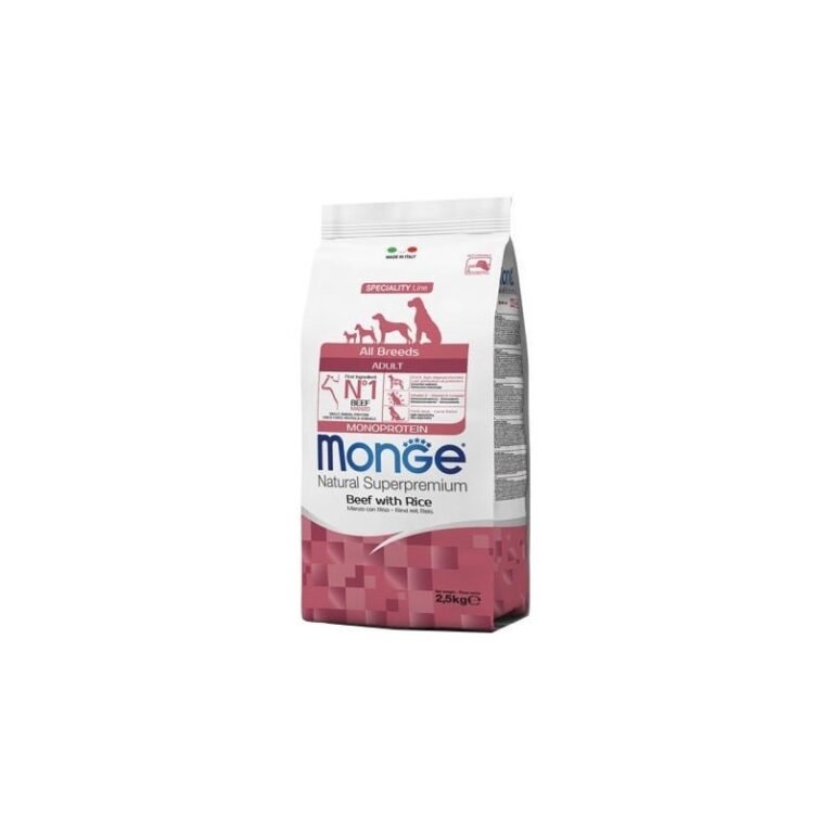 monge-monoprotein-adult-sausas-pasaras-su-jautiena-ir-ryziais-25kg