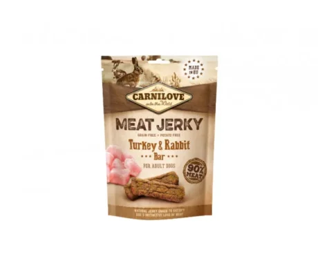 Carnilove-Dog-skanestas-Jerky-Rabbit-Turkey-Bar-100g