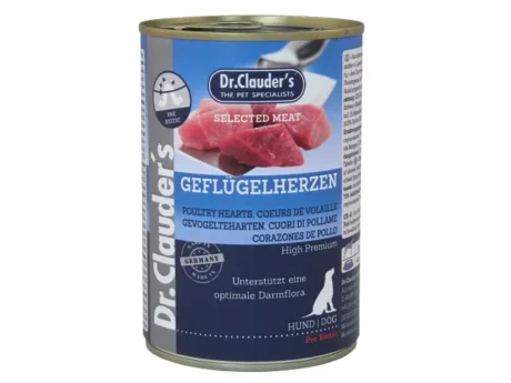 DR.-CLAUDERS-dregnas-maistas-sunims-su-pauksciu-sirdelemis-ir-prebiotikais-6x400g-1