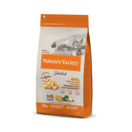 Natures-Variety-Selected-Kitten-Sausas-Maistas-Kaciukams-vistiena-1.25-kg