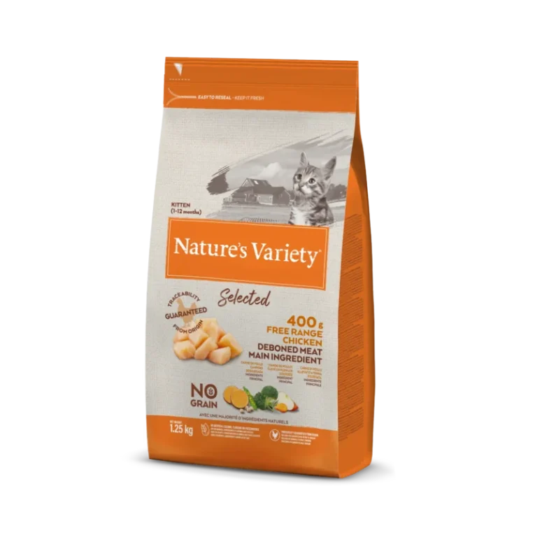 Natures-Variety-Selected-Kitten-Sausas-Maistas-Kaciukams-vistiena-1.25-kg