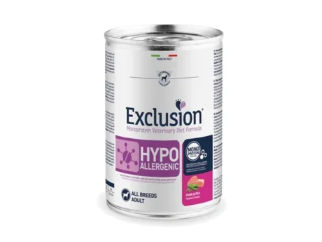 Exclusion-Hypoallergenic-konservai-sunims-su-kiauliena-ir-zirniais-6x400-g