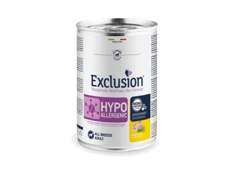 Exclusion-Hypoallergenic-konservai-sunims-su-paukstiena-ir-zirniais-6x400g