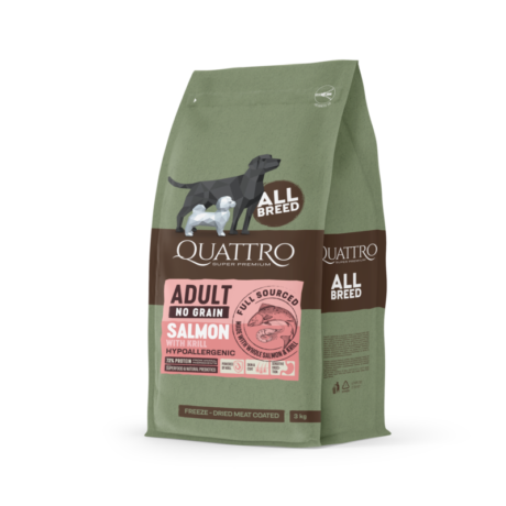 Quattro-All-breed-Adult-sausas-begrudis-hipoalerginis-maistas-su-lasisa-ir-kriliu-3-kg