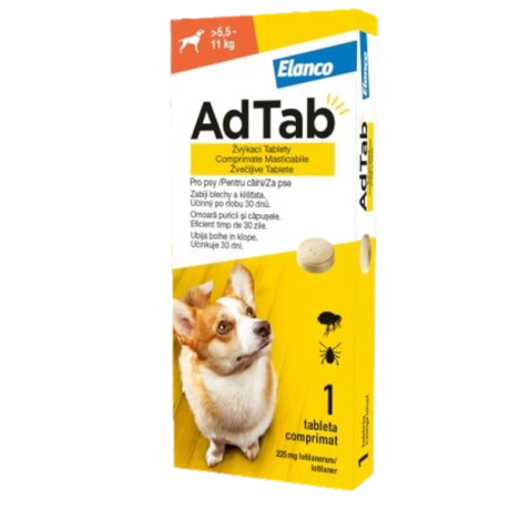 ADTab-225mg-kramtomosios-tabletes-sunims-nuo-blusu-ir-erkiu-5.5-11kg