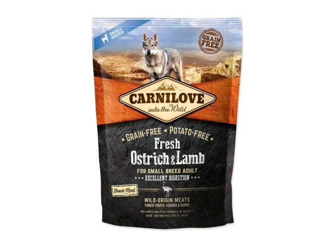 Carnilove-Fresh-OstrichLamb-for-small-breed-sausas-maistas-sunims-1.5-kg
