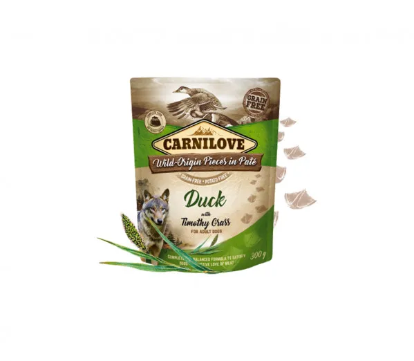 Carnilove-Konservai-Sunims-Pate-Duck-with-Timothy-Grass-6x300g