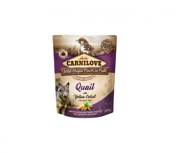 Carnilove-Konservai-Sunims-Pate-Quail-with-Yellow-Carrot-6x300g