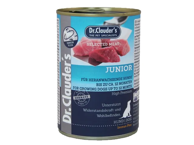 DR.-CLAUDERS-JUNIOR-subalansuotas-dregnas-maistas-jaunu-sunu-imuninei-sistemai-6x400g