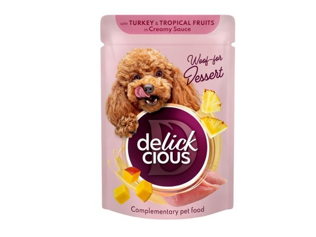 Delickcious-konservai-su-kalakutiena-ir-tropiniais-vaisiais-sunims-12x80g