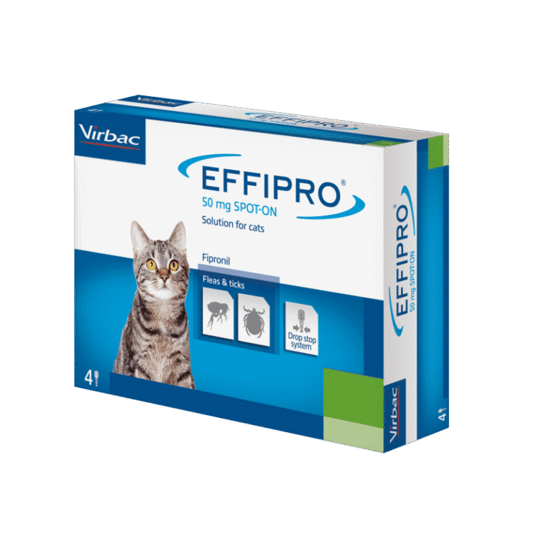 EFFIPRO-50-mg-uzlasinamasis-tirpalas-katems-Blusomis-ir-erkemis-Dermacentor-reticulatus-uzsikretusioms-katems-gydyti