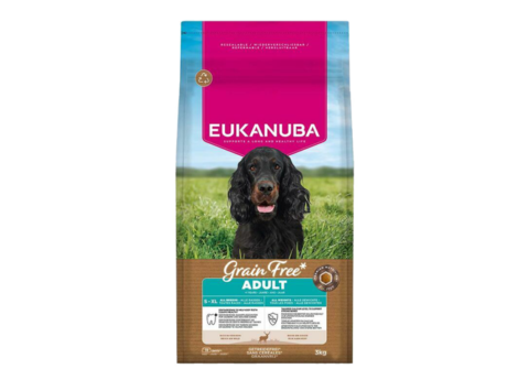 Eukanuba Grain Free sausas maistas sunims su elniena AB kg