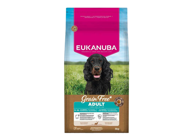 Eukanuba Grain Free sausas maistas sunims su elniena AB kg