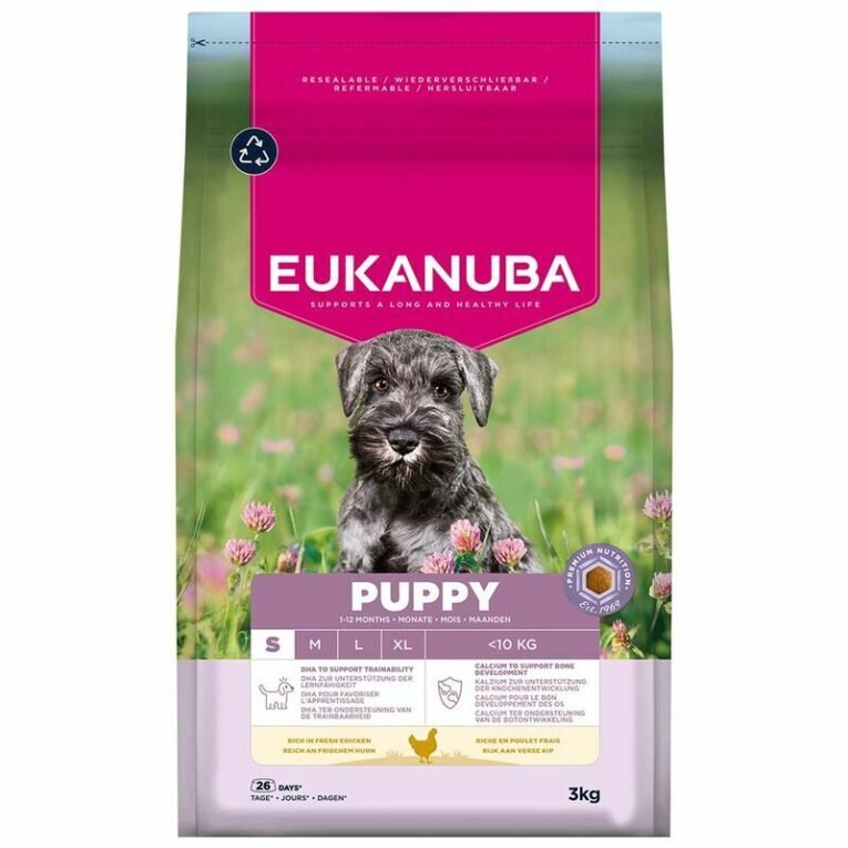 Eukanuba Life Care Puppy sausas maistas mazu veisliu suniukams su vistiena S kg