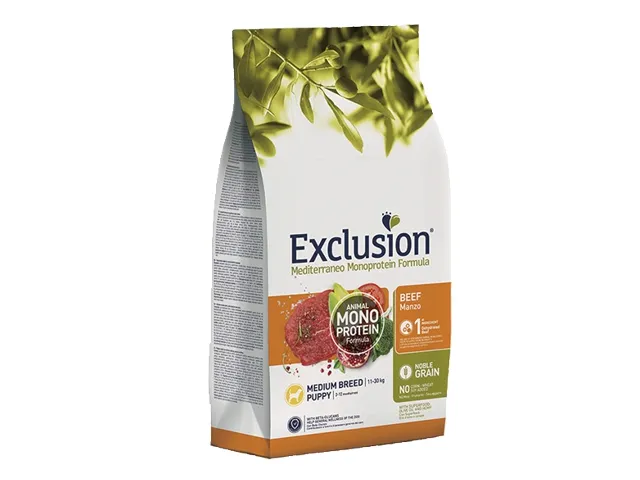 Exclusion-Mediterraneo-begrudis-maistas-su-jautiena-vidutinio-dydzio-suniukams-3-kg