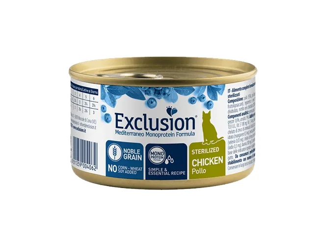 Exclusion-Mediterraneo-konservai-sterilizuotoms-katems-su-vistiena-6x85g