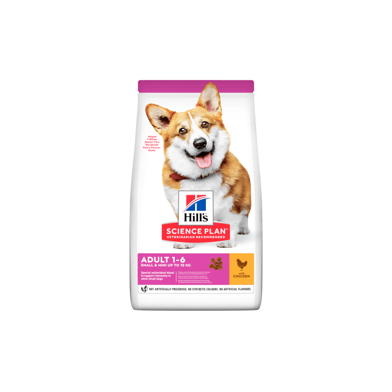 Hills-Science-Plan-Canine-Adult-Small-Miniature-Chicken-sausas-maistas-sunims
