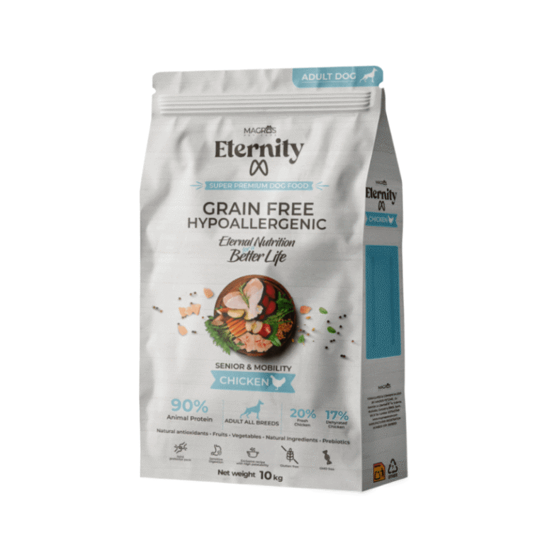 Magros Eternity Visavertis hipoalerginis suaugusiems sterilizuotiems sunims turintiems polinki i nutukima bei senjorams nuo metu su vistiena kg