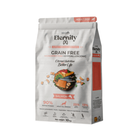 Magros Eternity Visavertis hipoalerginis vieno baltymo begrudis sausas maistas sunims su lasisa kg