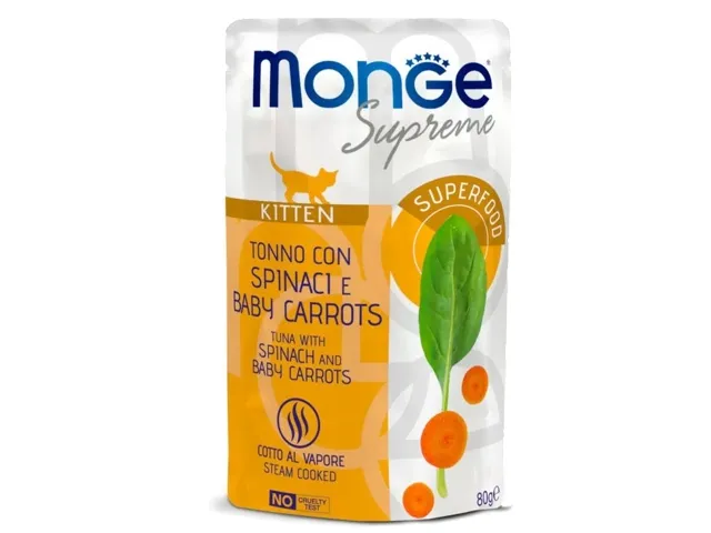 Monge-SUPREME-Cat-Wet-Pouches-Tuna-with-spinach-and-baby-carrots-Kitten-12x80g