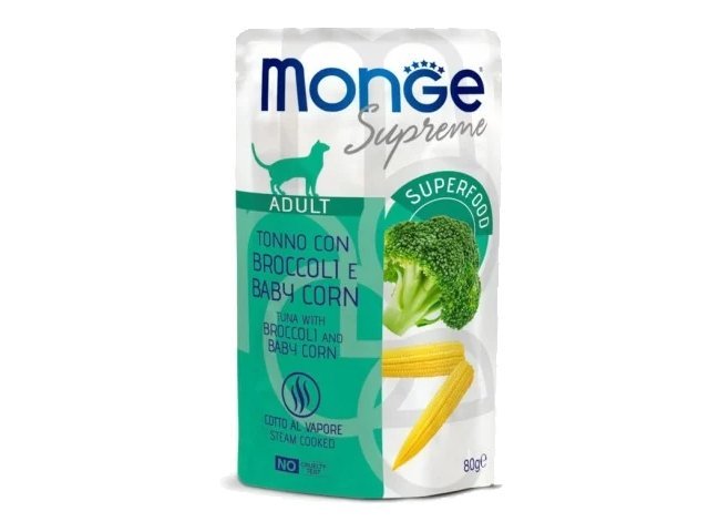 Monge-SUPREME-–-Konservai-Katems-su-Tuna-ir-brokoliais-ir-mini-kukuruzais-Adult-12x80g