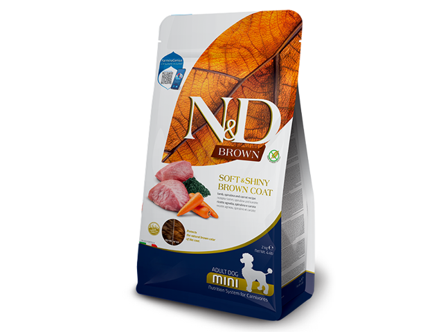 ND-BROWN-Visavertis-pasaras-suaugusiems-mazu-veisliu-sunims-su-eriena-spirulina-ir-morkomis-2-kg