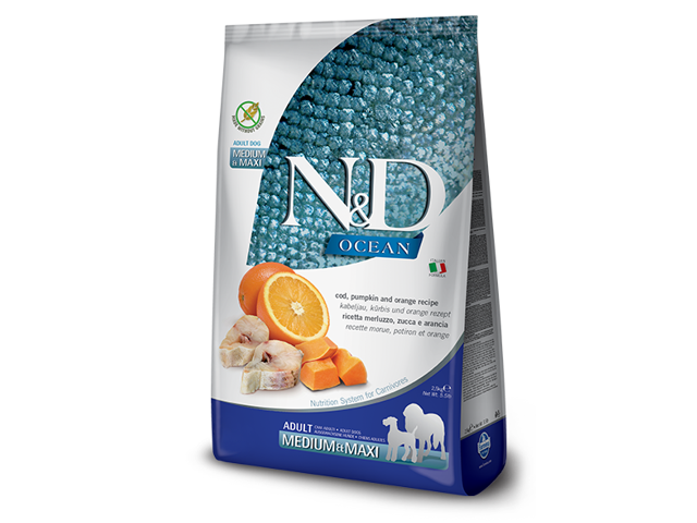 ND-Ocean-sausas-maistas-suaugusiems-vidutiniu-ir-dideliu-veisliu-sunims-su-menkemis-moliugais-ir-apelsinais-2.5-kg