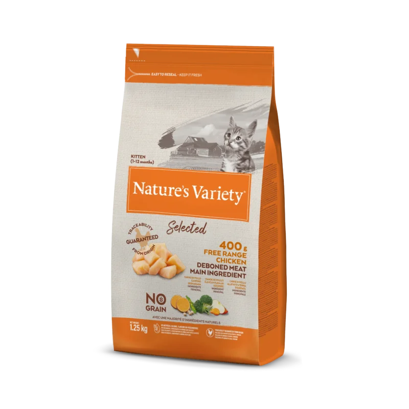 Natures-Variety-Selected-Kitten-Sausas-Maistas-Kaciukams-vistiena-1.25-kg