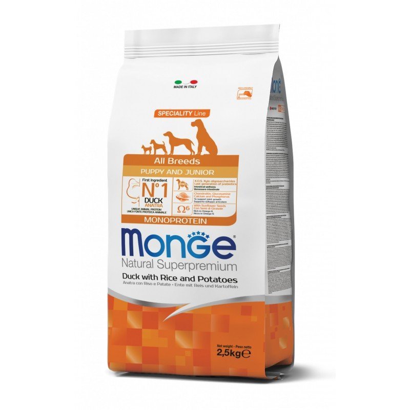 monge-spec-line-monoprotein-puppy-sausas-pasaras-visu-veisliu-jauniems-suniukams-su-antiena-ryziais-ir-bulvemis-25kg