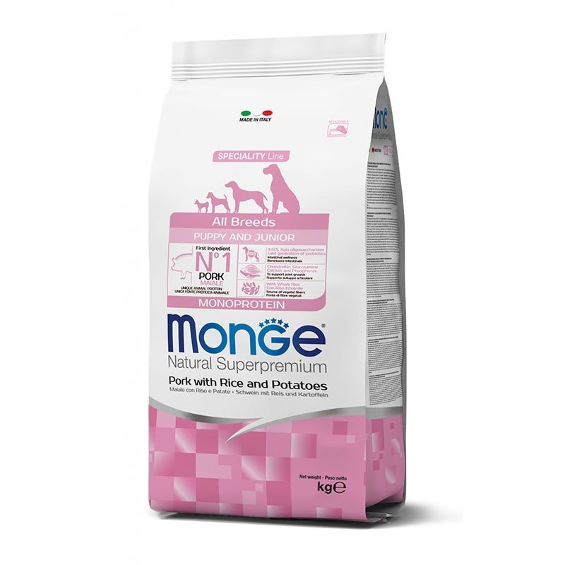 monge-spec-line-monoprotein-puppy-sausas-pasaras-visu-veisliu-jauniems-suniukams-su-kiauliena-ryziais-ir-bulvemis-12kg